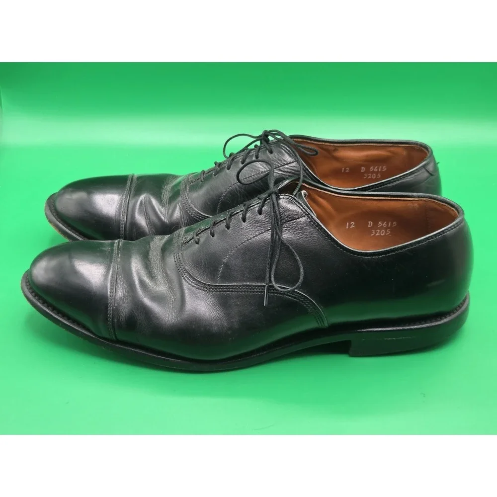 Allen Edmonds PARK AVENUE Cap Toe Black Leather Oxford Dress Shoes Mens Size 12D